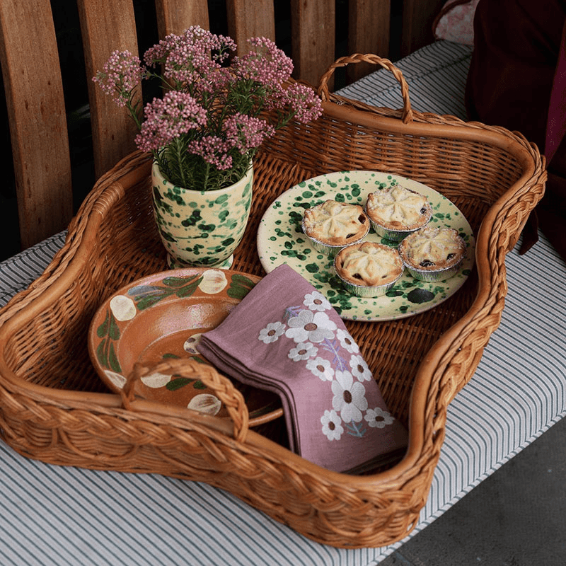 Hadley Rattan Tray, L53 x W40 x H10cm, Natural
