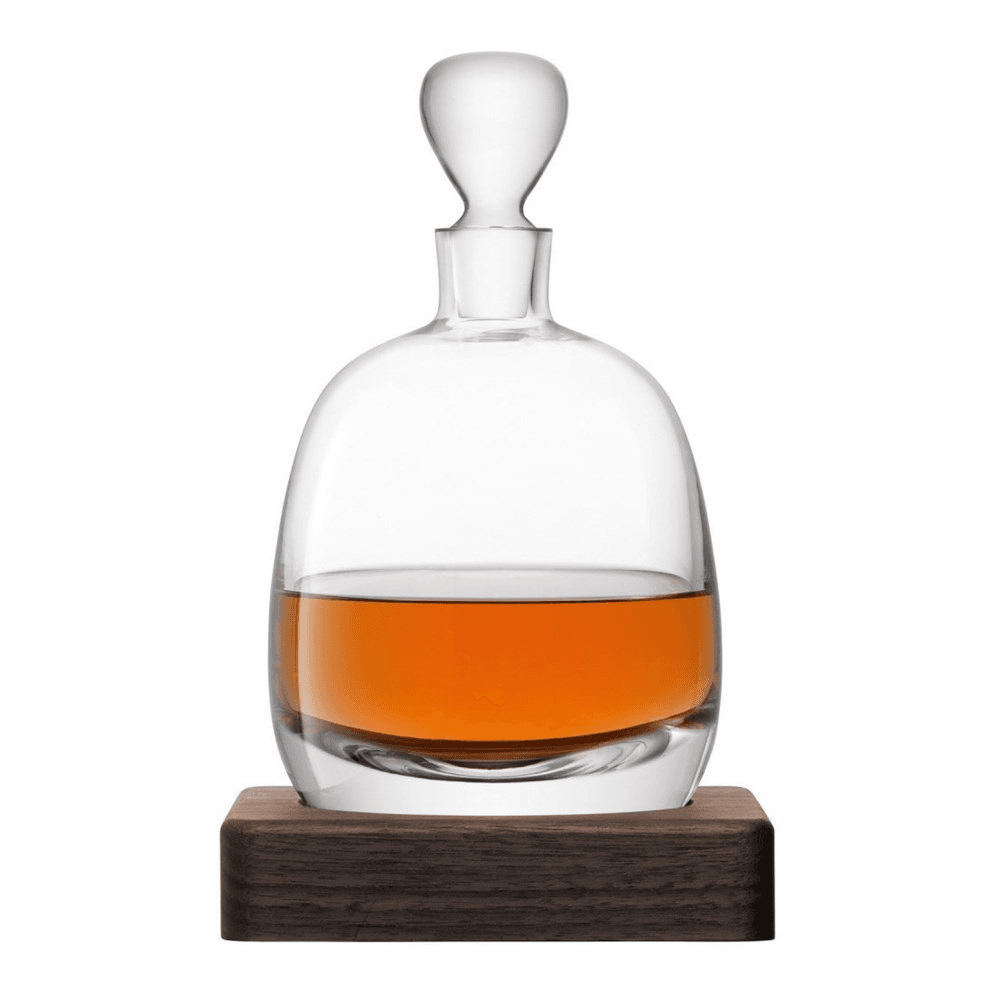 Whisky Islay decanter with walnut base, 1 litre, clear
