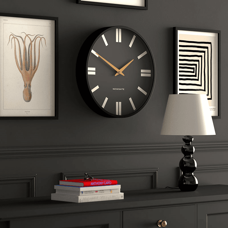 Plaza Wall Clock, D43cm, Black