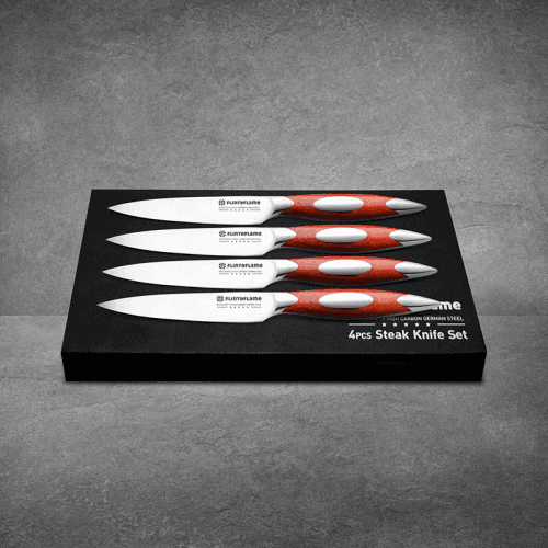 Image showing the Classic kitchen 4 Piece Steak Knife Set in Paper Gift Box product.
