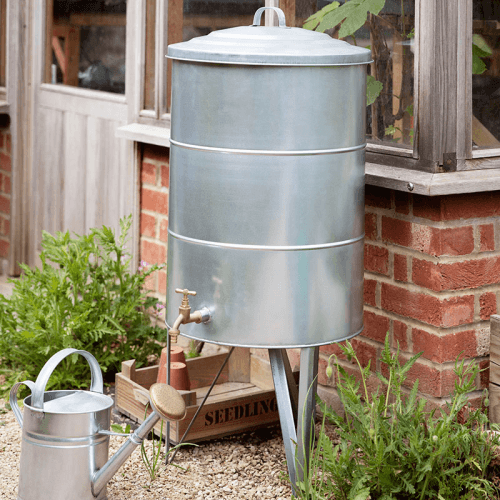 Image showing the Classic Water Butt, 100L, Silver product.