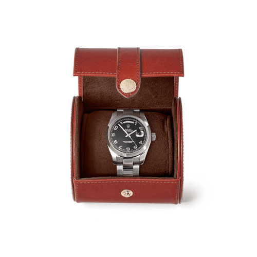 Image showing the Watch Roll, L10 x W14.5cm, Cognac product.