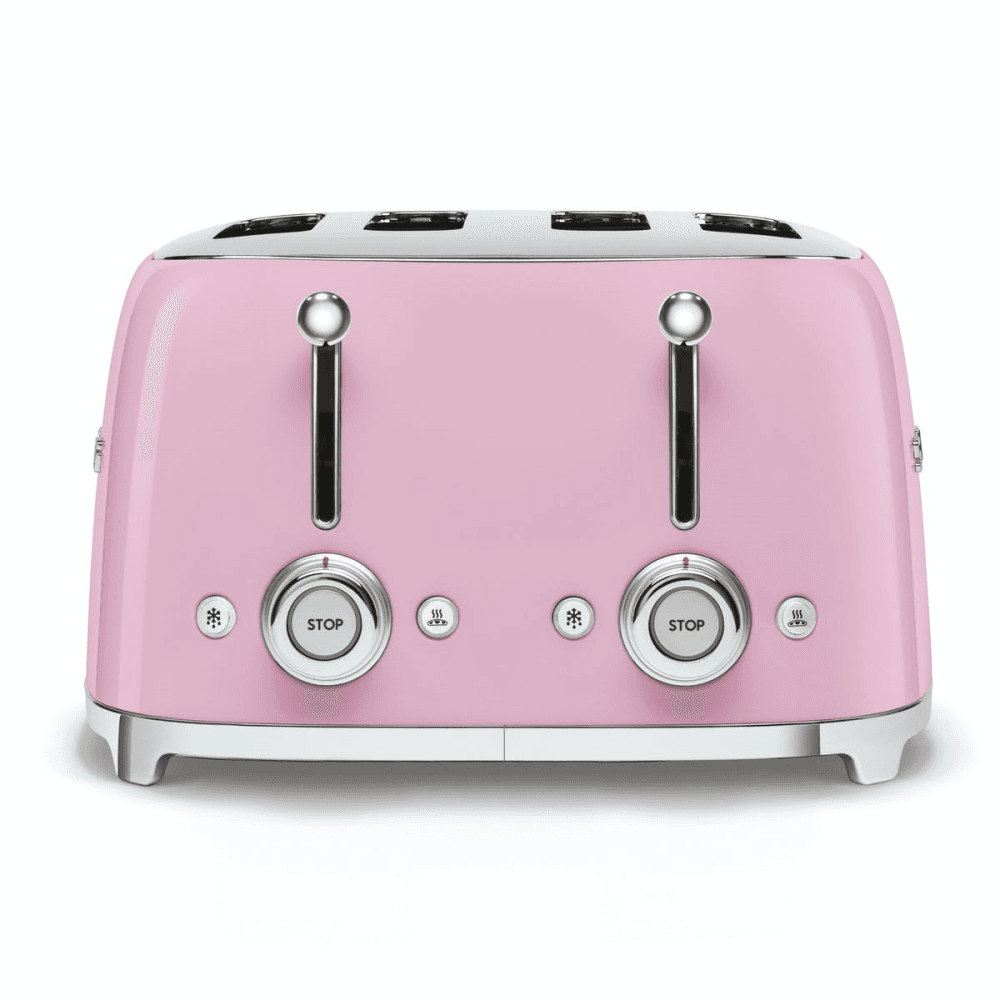 50's Retro 4 slice toaster - 4 slot, Pink
