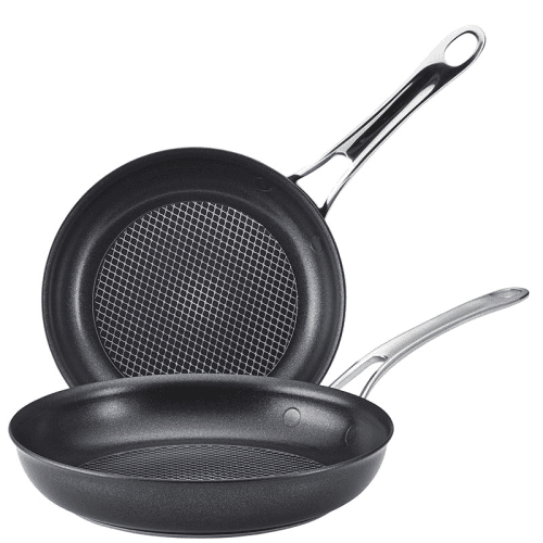 Image showing the Anolon X Twin Pack Skillet, 21cm & 25cm, Black product.