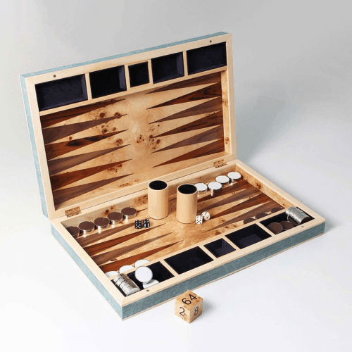 Image showing the Backgammon Board, 54 x 34cm, Teal Shagreen product.