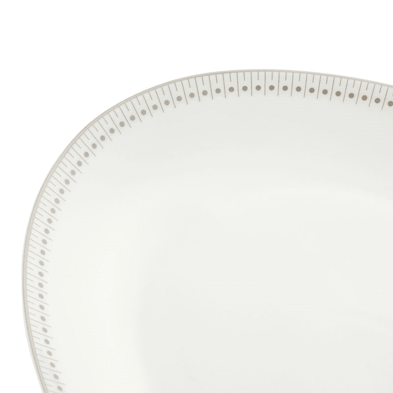 Malmaison Impériale Oval Platter, L38cm, Platinum