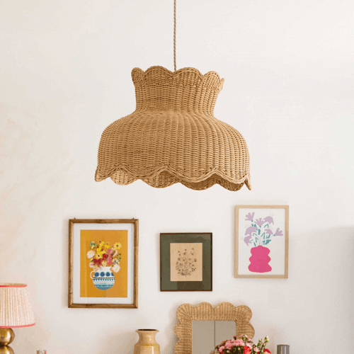 Image showing the Anar Rattan Pendant Shade, Natural product.