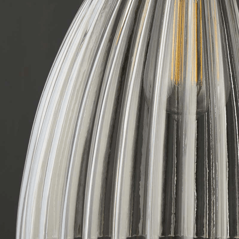 Scallop Large Pendant, H25cm x W25cm, Clear Glass