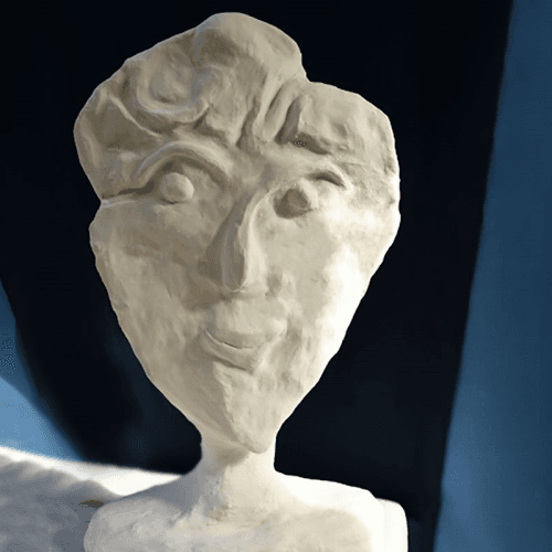 Image showing the Rudi Abstract Sculptural Bust, H56cm, White product.