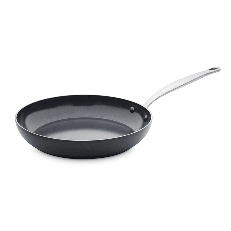 Barcelona Black Ceramic Non-stick Open Frying Pan, 32cm, Black