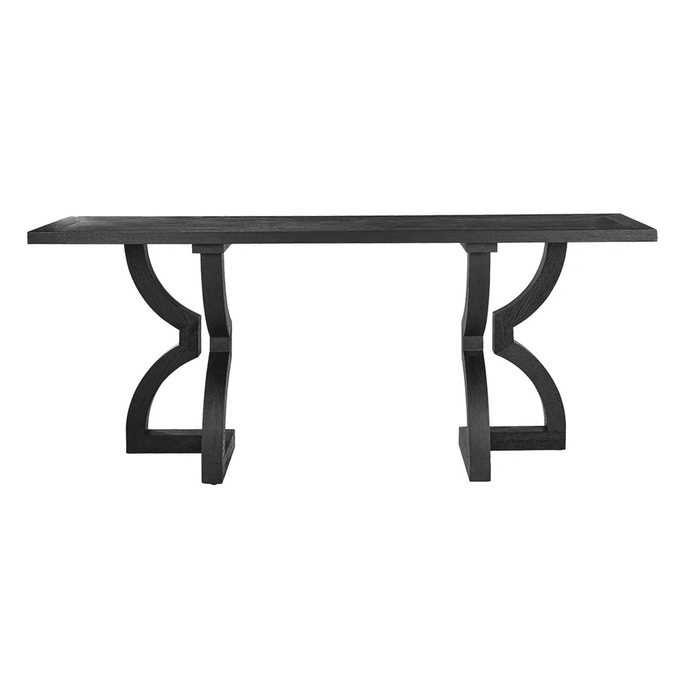 Kaishu Console table, L200 x W50 x H85cm, Black