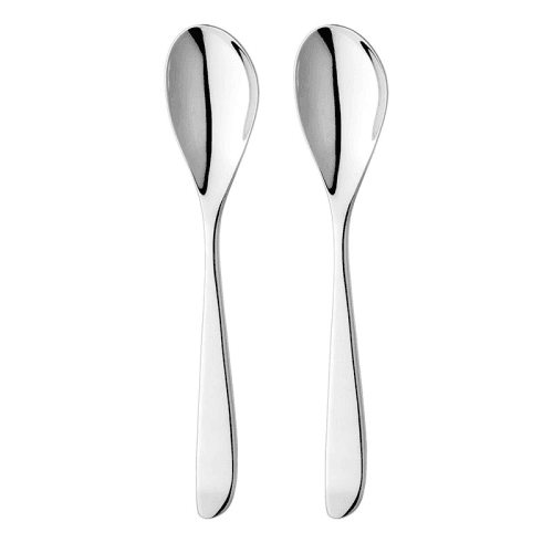 Image showing the 2 Piece Serving Spoon Set, Olive Mirror Finish product.