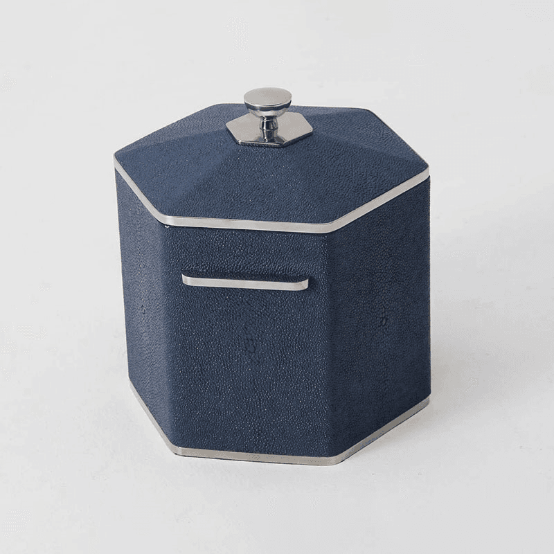 Ice Bucket, Nile Blue Shagreen