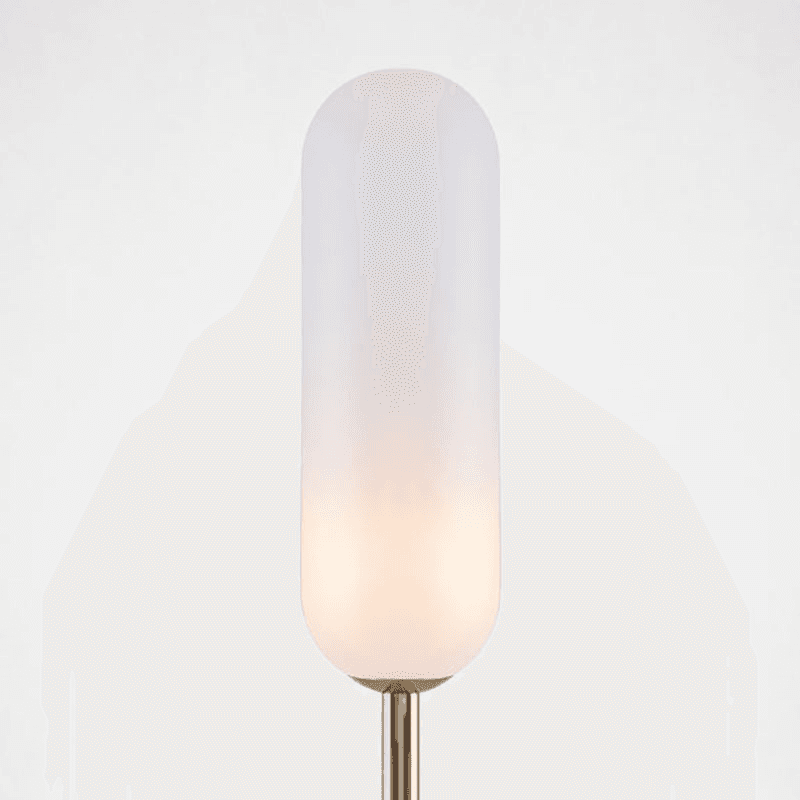 Curve Marble Floor Lamp, H130cm, Olive Green
