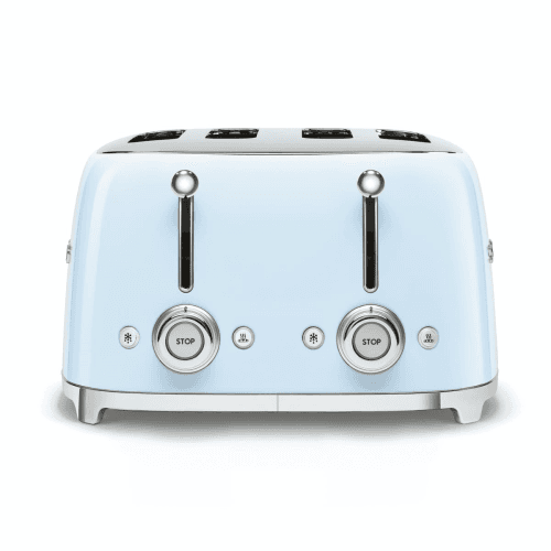 Image showing the 50's Retro 4 slice toaster - 4 slot, Pastel Blue product.