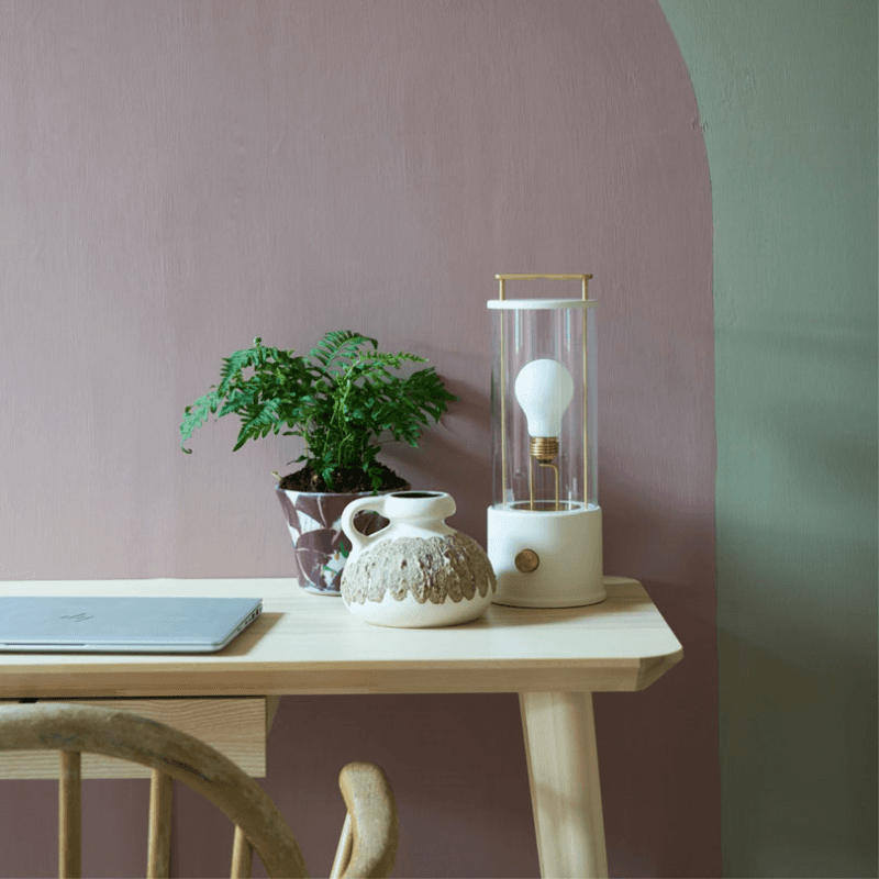 Tala x Farrow & Ball The Muse Portable Lamp, Candlenut White