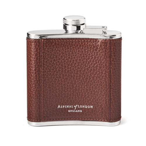 Image showing the Classic Hip Flask, H11.5 x W9.5cm, Tobacco product.