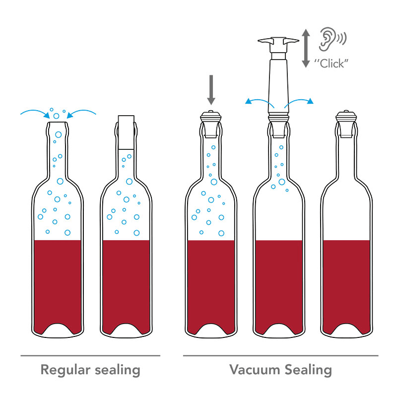 Wine Saver Gift Set, Stainless Steel