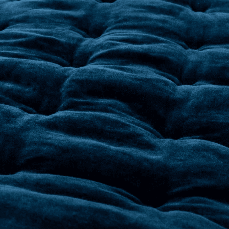 Velvet Double / King Quilt, Midnight Blue