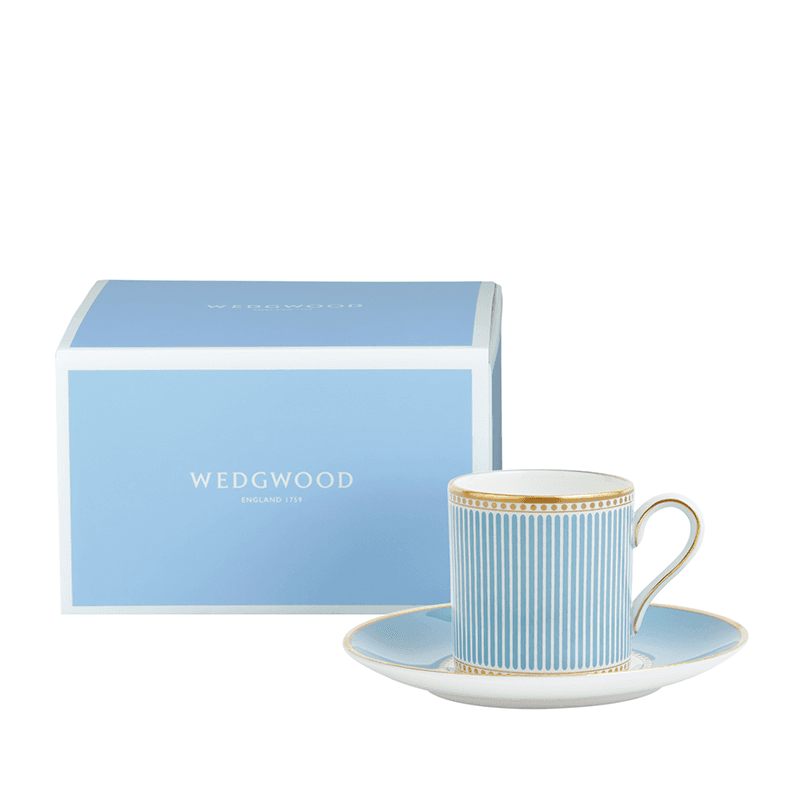Helia Coffee Cup and Saucer, 75ml, Mint Green