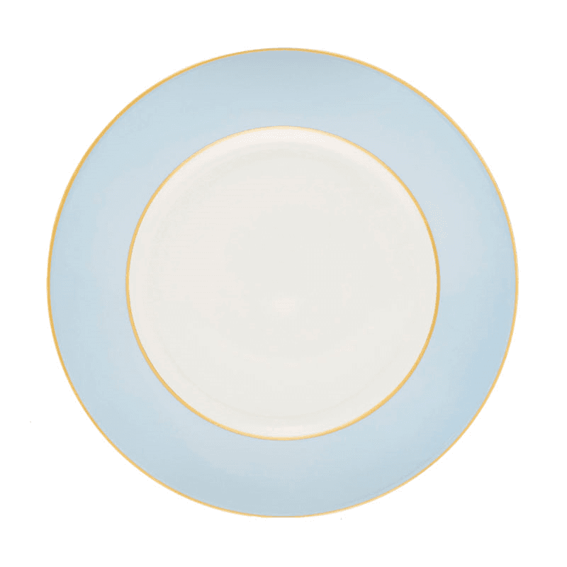 Sous Le Soleil Dinner Plate, D27.5cm, Matt Gold Classic Ice Blue
