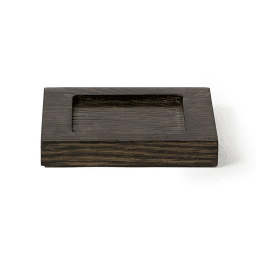 Image showing the Mezza Soap dish, H2 x W13 x D9.5cm, Dark brown product.