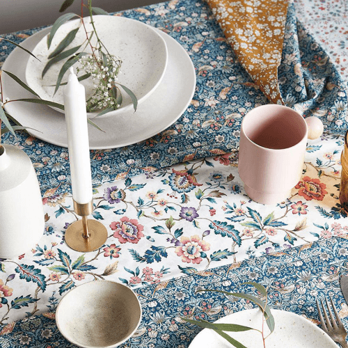 Image showing the Strawberry Thief Set of 2 Stitch Placemat, Green product.
