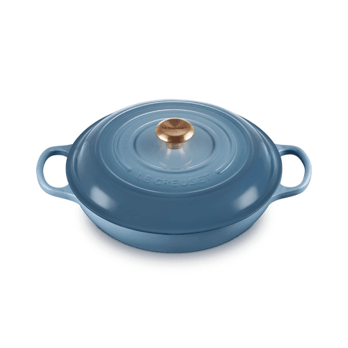 Image showing the Signature Cast Iron Shallow Casserole, 30cm, Chambray product.