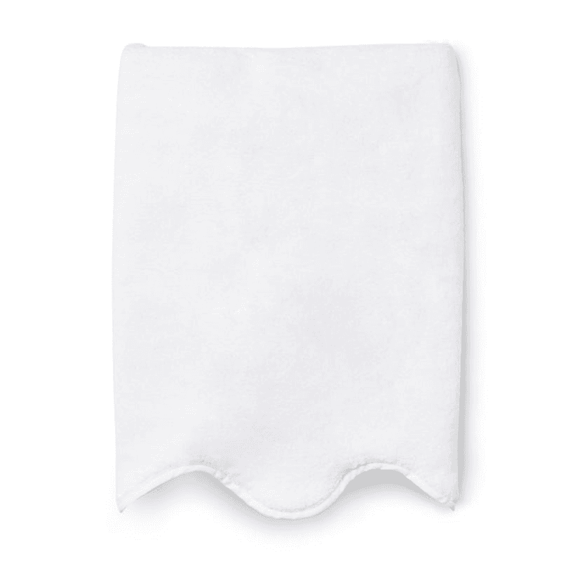 Amelia Scalloped Hand Towel, White