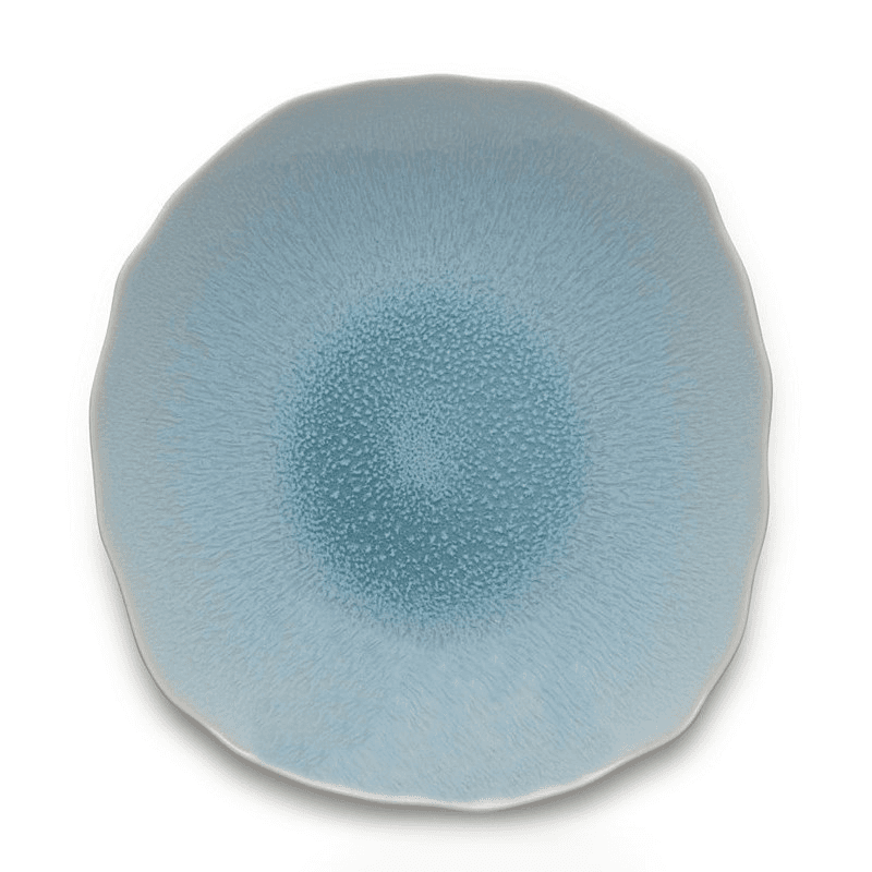 Plume Pair of dessert plates, 22 x 20cm, ocean blue