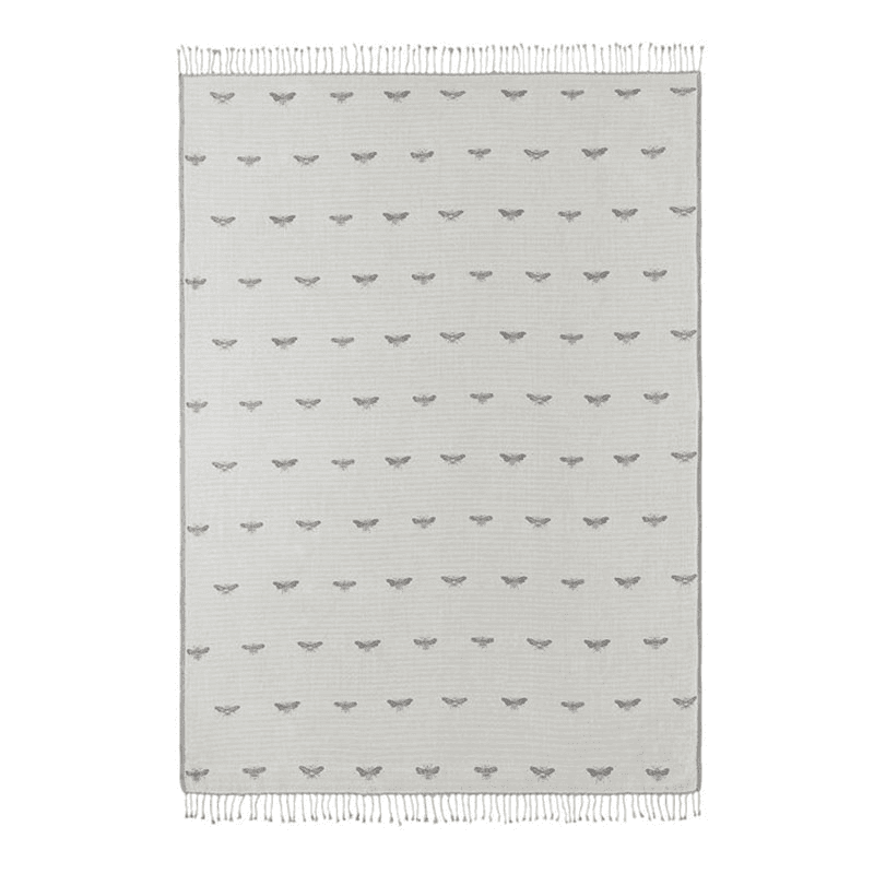 Bees Throw, 150 x 200cm, Granite