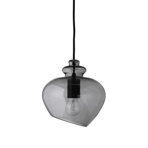 Image showing the Grace Small Glass Pendant, H23cm, Smoke product.