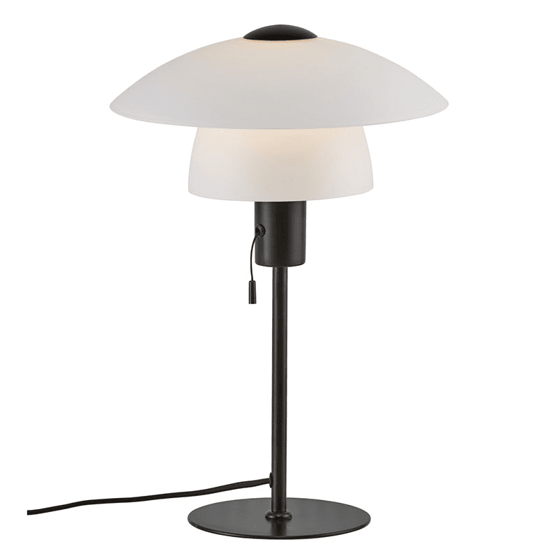 Verona Table Lamp, H40cm, Opal White