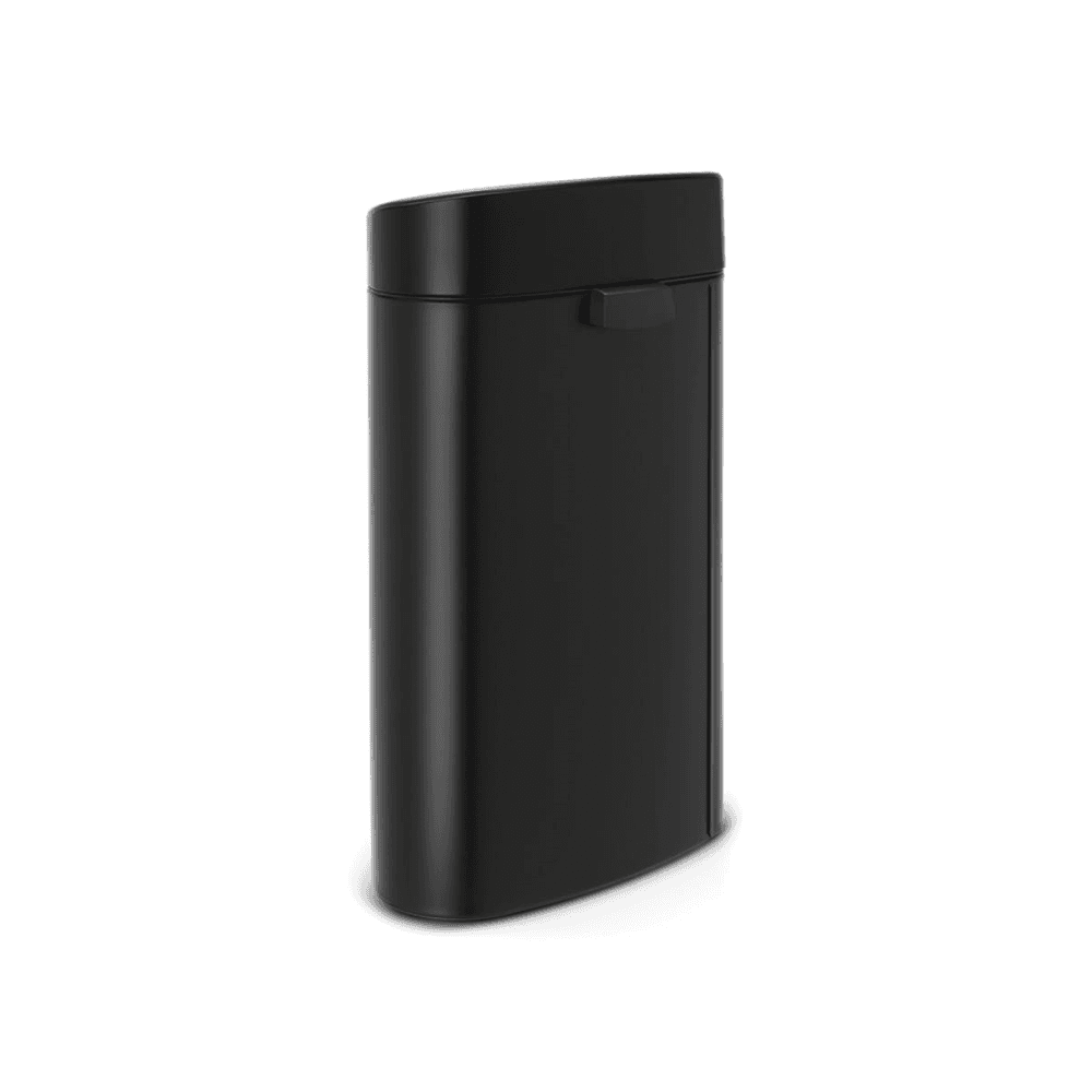 Plastic bucket touch bin, 40 litre, Matt Black