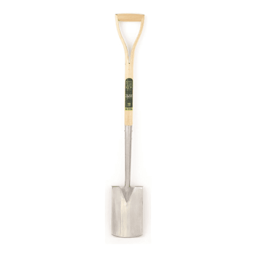Image showing the Treaded border spade, H101 x W14.5cm, Green/Silver product.