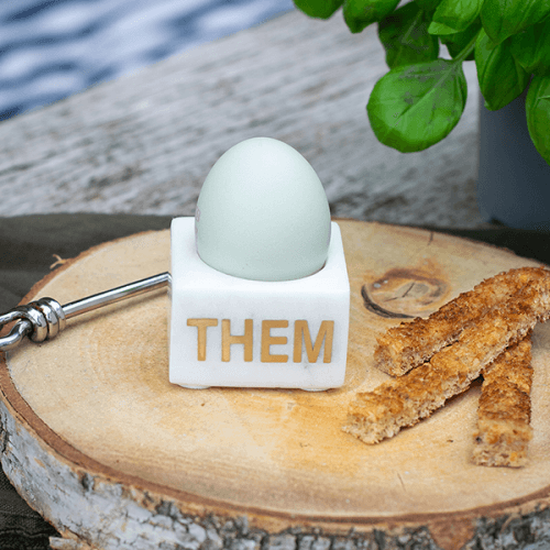 Image showing the Them Egg Cup, L5.5 x W5.5 x H3.5cm, White product.