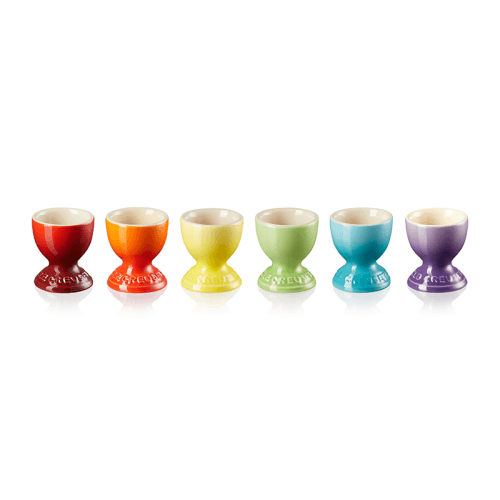 Image showing the Stoneware Set of 6 egg cups, Rainbow product.