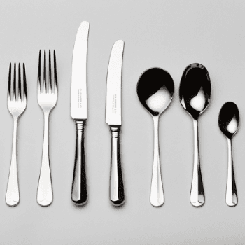 Image showing the Cutlery Setting, Rattail, Mirror Finish, Set of 7 product.