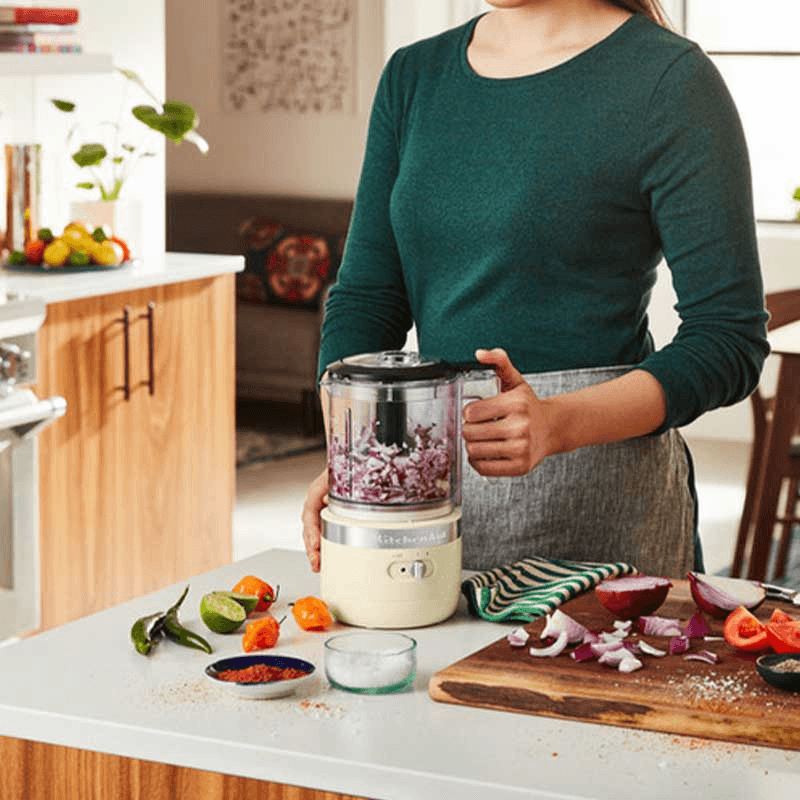 Cordless Food Chopper, 26.4cm, Almond Cream
