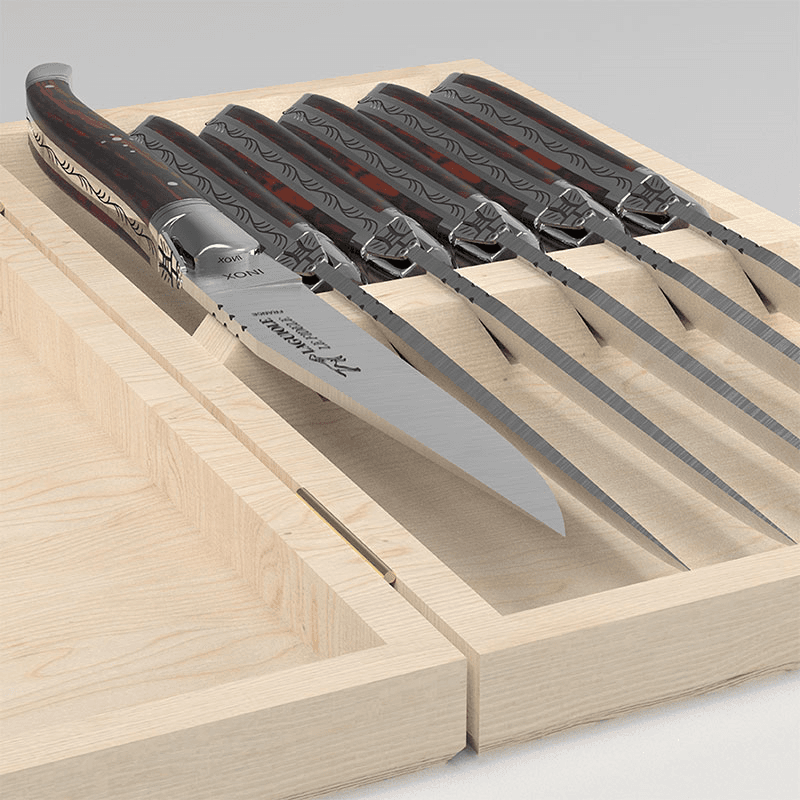 Laguiole Set of 6 Steak Knives, Amourette