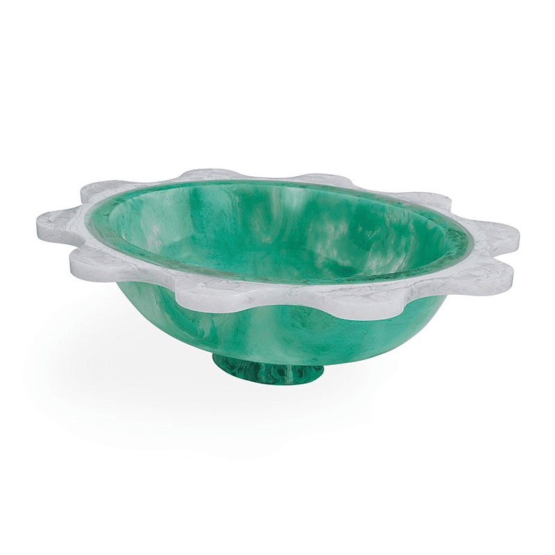 Mustique Ripple Bowl, D37cm, Teal