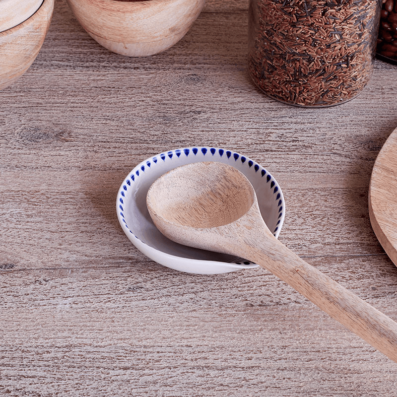 Indigo Drop Spoon Rest, 15cm