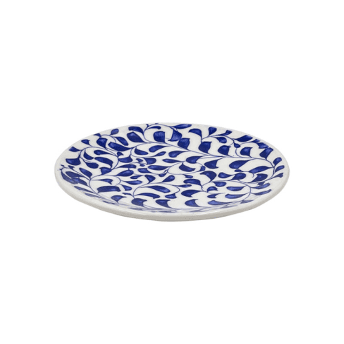 Image showing the Scroll Side Plate, D19cm, Navy product.