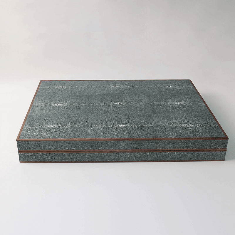 Backgammon Board, 54 x 34cm, Lincoln Green Shagreen