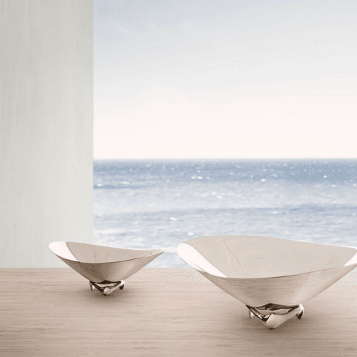 Image showing the Henning Koppel Wave bowl, H12.5 x D31cm, Silver product.
