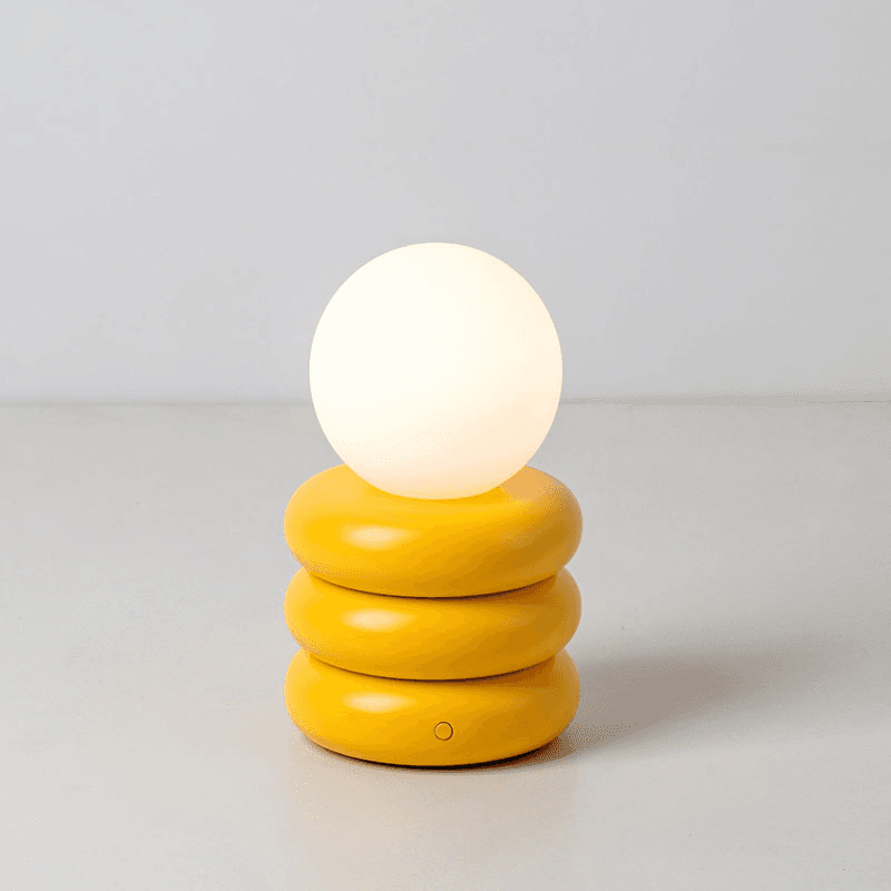 Tube Cordless Table Lamp, H20cm, Yellow