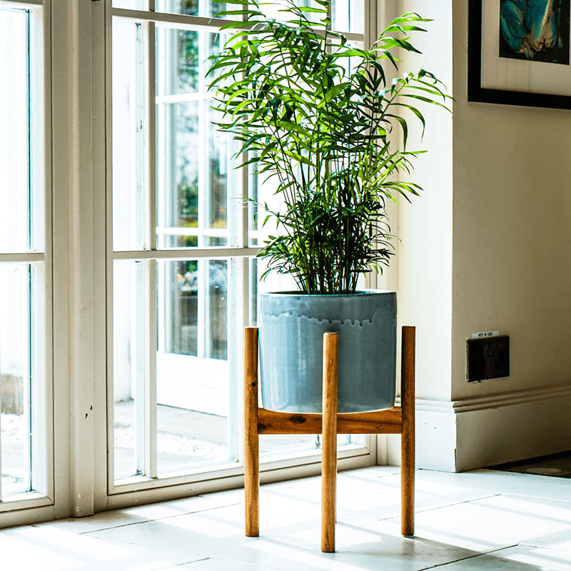 Anzio Planter with stand, D24cm, Warm Grey