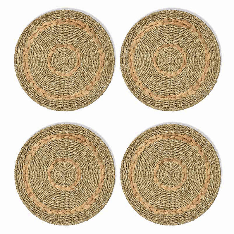 Bayford Set of 4 Woven Placemats, D35cm, Natural