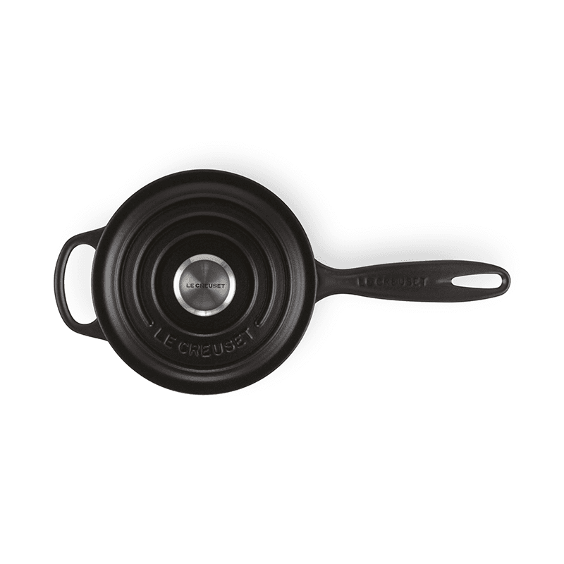 Signature Cast Iron Saucepan, 16cm, Satin Black
