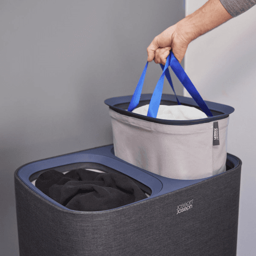 Image showing the Tota Easy-Empty Laundry Basket 90 Litre Black product.
